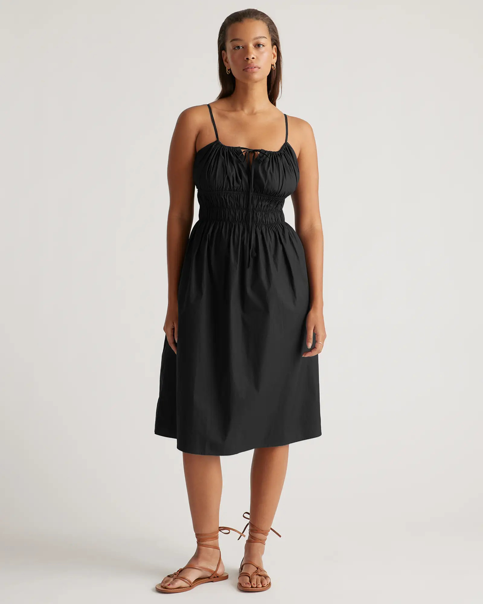 100% Organic Cotton Keyhole Midi Dress | Quince