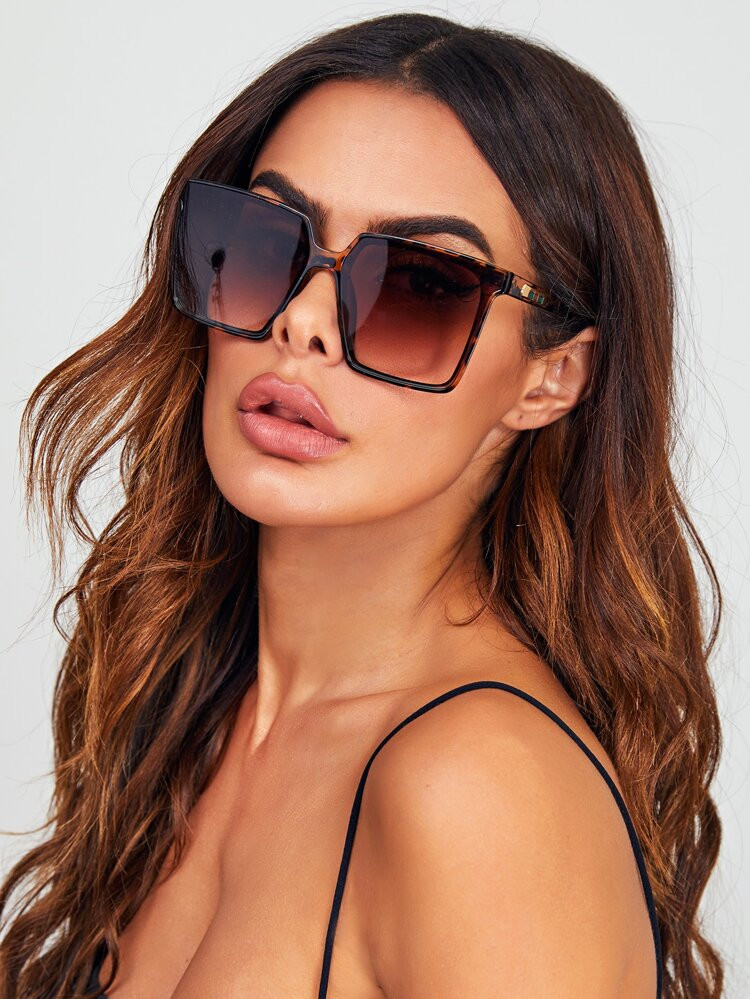 Leopard Frame Sunglasses With Case | SHEIN