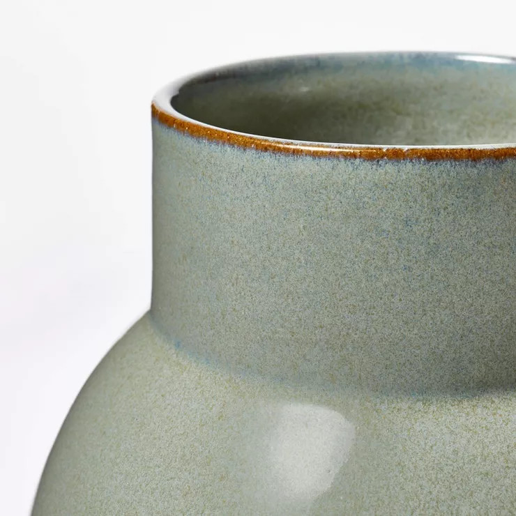 Round Ceramic Vase Green - Threshold™ designed with Studio McGee | Target