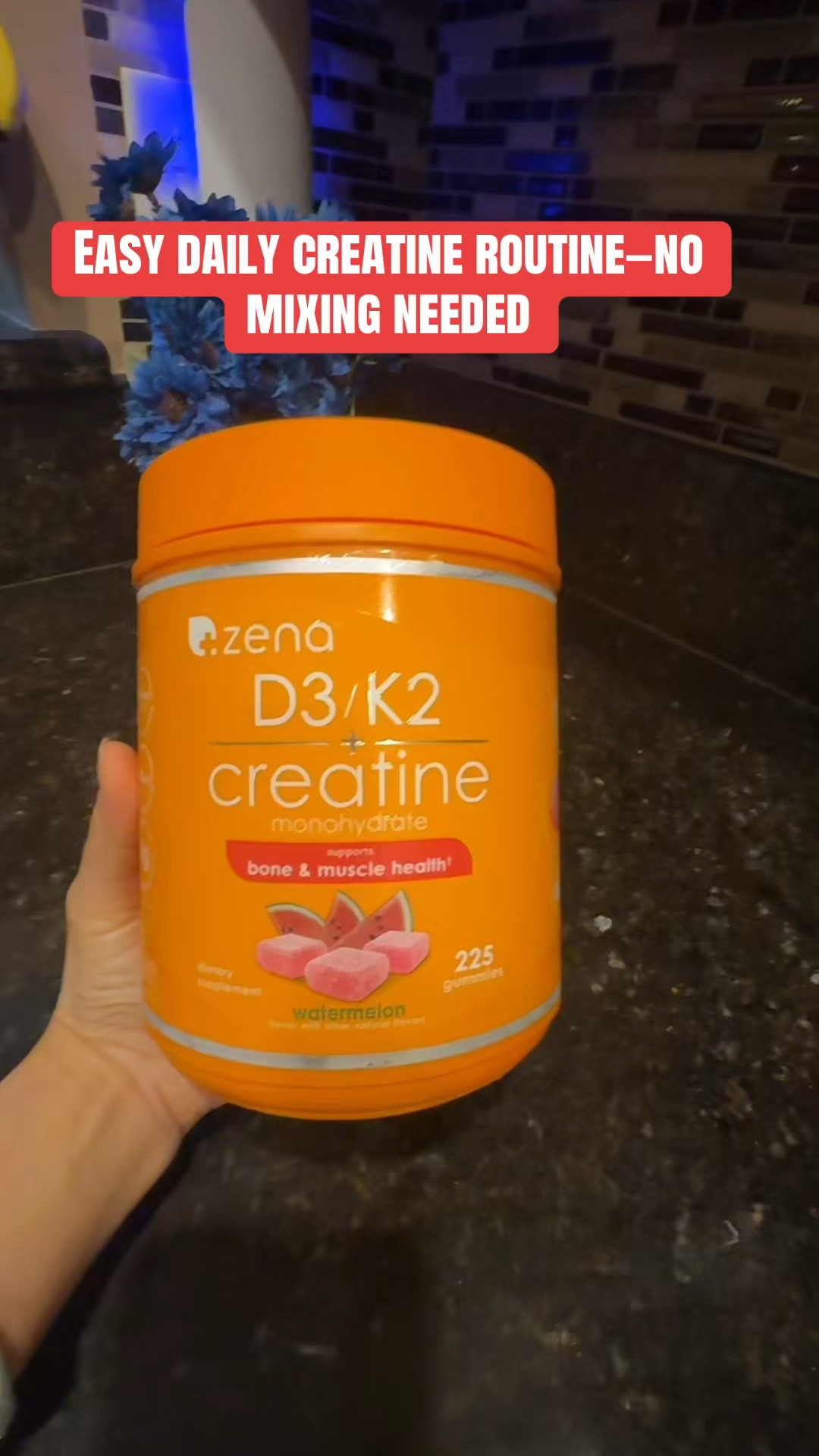 Level up your lift without the chalky powders.
These Zena Creatine Gummies pack 5g creatine monohydrate plus vitamin D3 + K2 to support muscle, brain, and bone health in one easy chew.
I take 5 gummies a day instead of mixing a drink, and the watermelon flavor actually makes me look forward to my creatine.
If you’ve been wanting the benefits of creatine (more strength, better performance, improved recovery) but hate mess and measuring, this is such a simple swap.

#LTKBeauty #LTKgrwm #LTKActive
