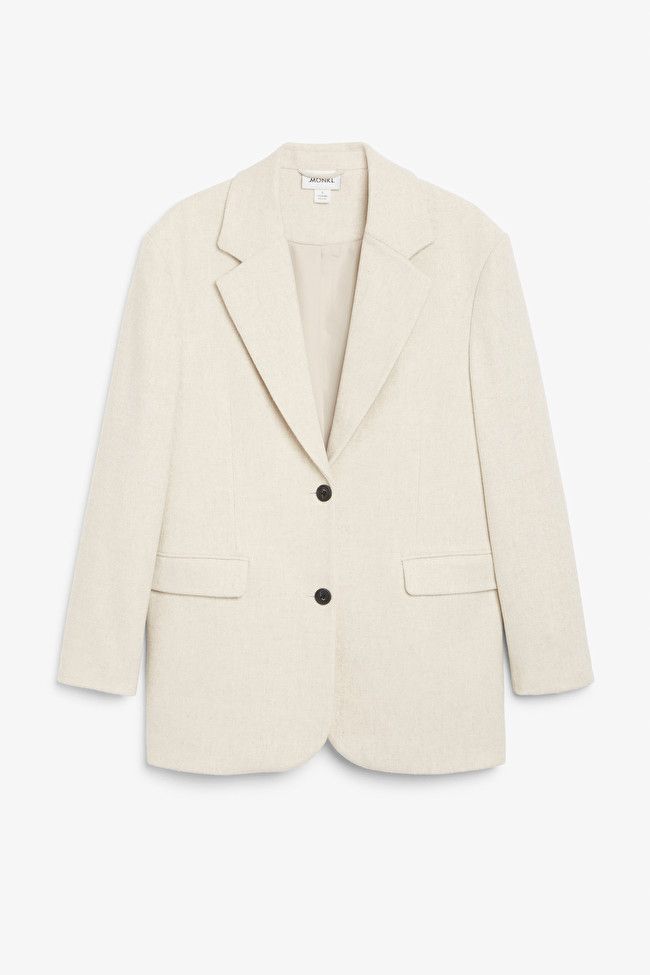 Oversized blazer
                  			
				£35
			
				£60
	-42% | Monki