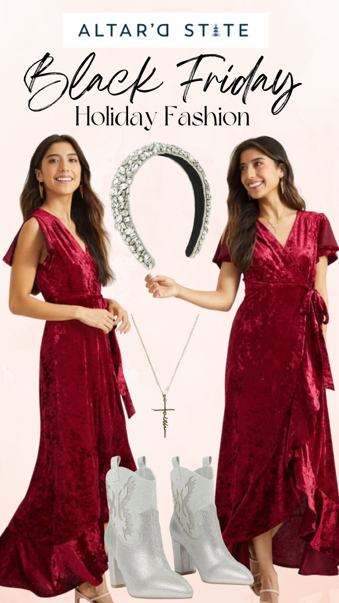 Altar’d State Black Friday dresses! This scarlet velvet red dress is a classy but fun fit for your holiday events! ❤️#LTKCyberweek 

#LTKGiftGuide #LTKHoliday