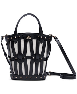 Bay Medium Dye Cut Leather Fan Tote | Macy's