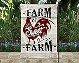 Farm Sweet Farm Garden Flag Farmhouse Rooster Gift Patio Decor 12 inches x 18 inches Double Sided | Amazon (US)