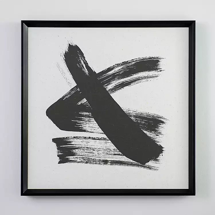 Monochrome X Linen Framed Canvas Art Print | Kirkland's Home