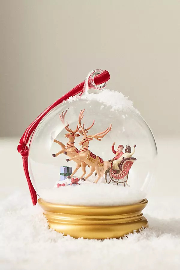 Glass Snowglobe Ornament | Anthropologie (US)