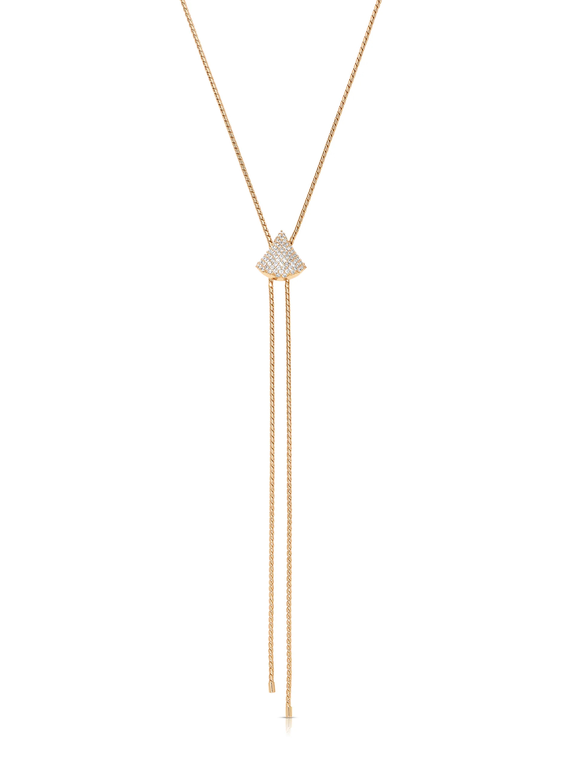 Pavé Shine Bolo Necklace | Ettika