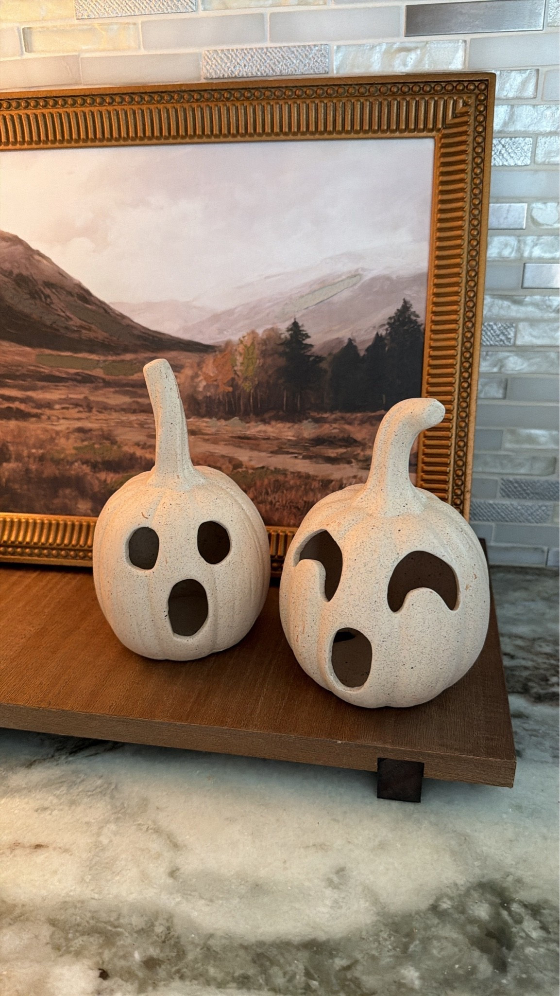 My mini pumpkins arrived today, unfortunately there was no bubble wrap or packing material at all and most of my items arrived in smashed up shards. These are the two items that survived! Super cute, would buy again. Hope they do a better job with the shipping next time. #halloween decor jackolanterns clay terracotta

#LTKHome
