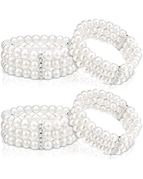 BABEYOND 1920s Flapper Imitation Pearl Bracelet Great Gatsby Pearl Bracelet Roaring 20s Accessori... | Amazon (US)