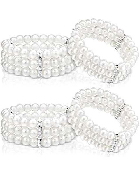 BABEYOND 1920s Flapper Imitation Pearl Bracelet Great Gatsby Pearl Bracelet Roaring 20s Accessori... | Amazon (US)