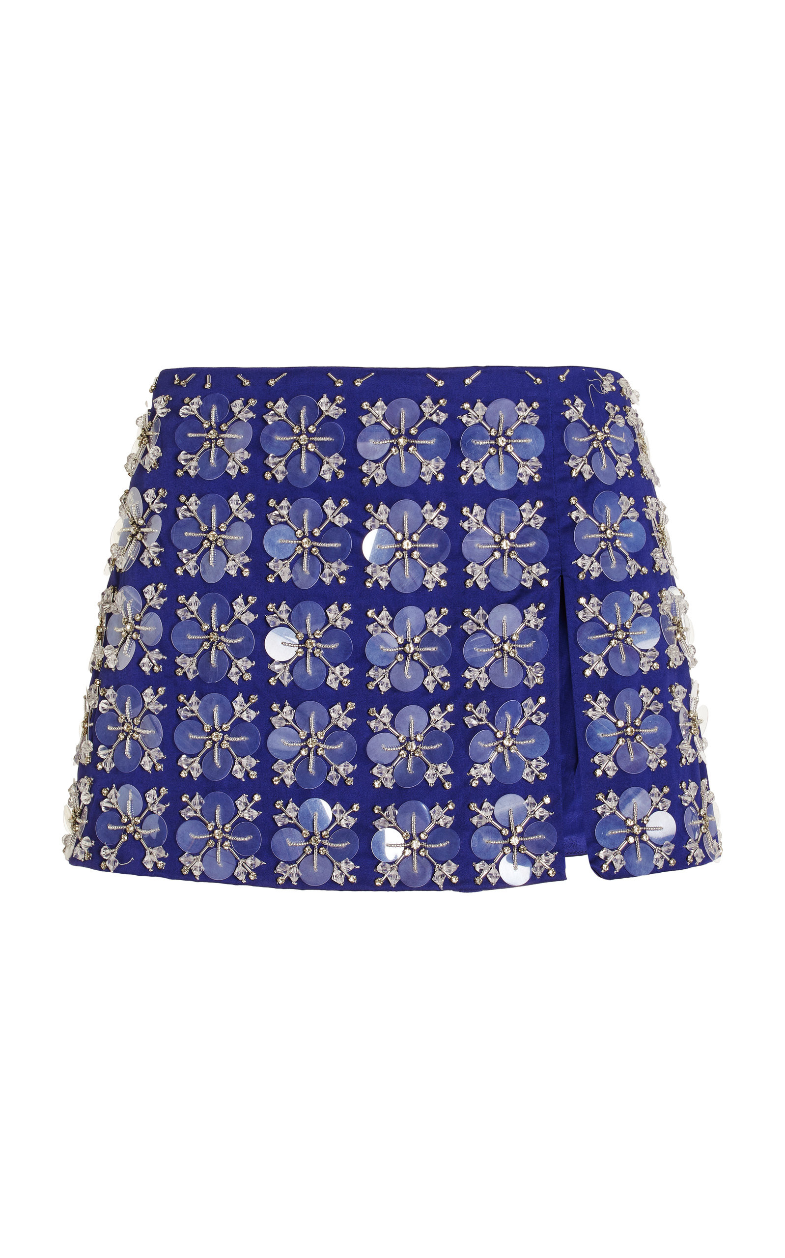 Exclusive Embroidered Stretch-Cotton Satin Mini Skirt | Moda Operandi (Global)