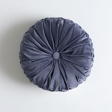 Velvet Pleated Round Pillow | Pottery Barn Teen