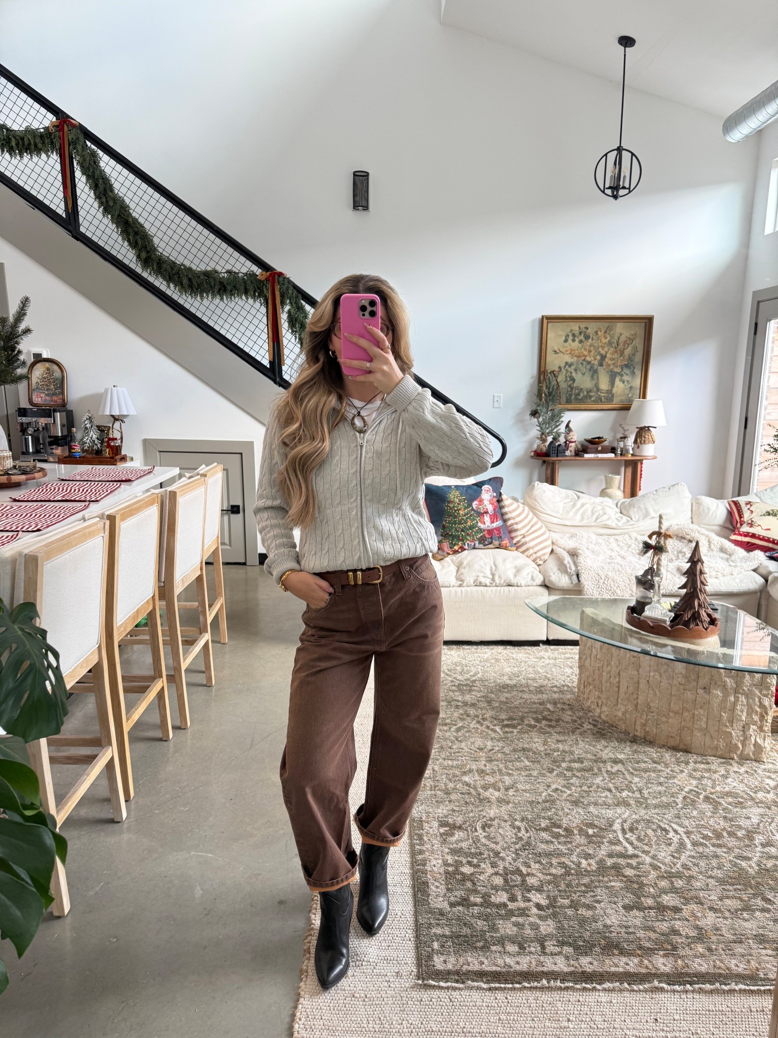 thanksgiving ootd🤎🍸 
brandy sweater 
jeans - 26 

#LTKGiftGuide #LTKHoliday #LTKCyberWeek