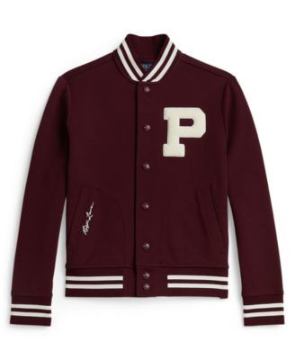 Polo Ralph Lauren Boys' 8-20 Double-Knit Letter Jacket - Rich Ruby | Macy's