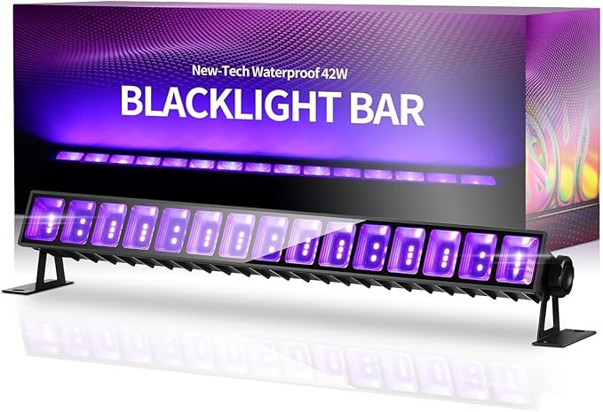 42W LED Black Light Bar, IP66 Waterproof Blacklight Bar with 6ft Cord+Plug+Switch, Black Lights f... | Amazon (US)