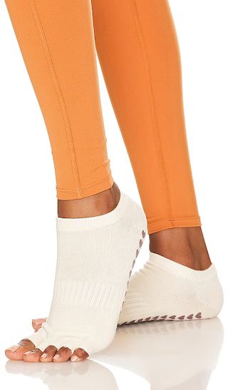 5 Toe Ankle Grip Sock in Ivory Rose Taupe | Revolve Clothing (Global)