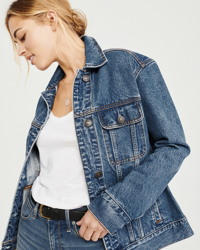Girlfriend Denim Jacket | Abercrombie & Fitch US & UK