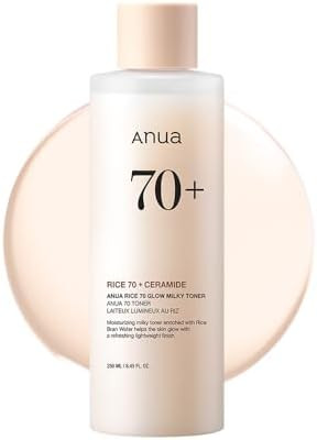 ANUA Rice 70 Glow Milky Toner, for Glass Skin, Rice Water, Niacinamide, Ceramides, Panthenol, Fra... | Amazon (US)