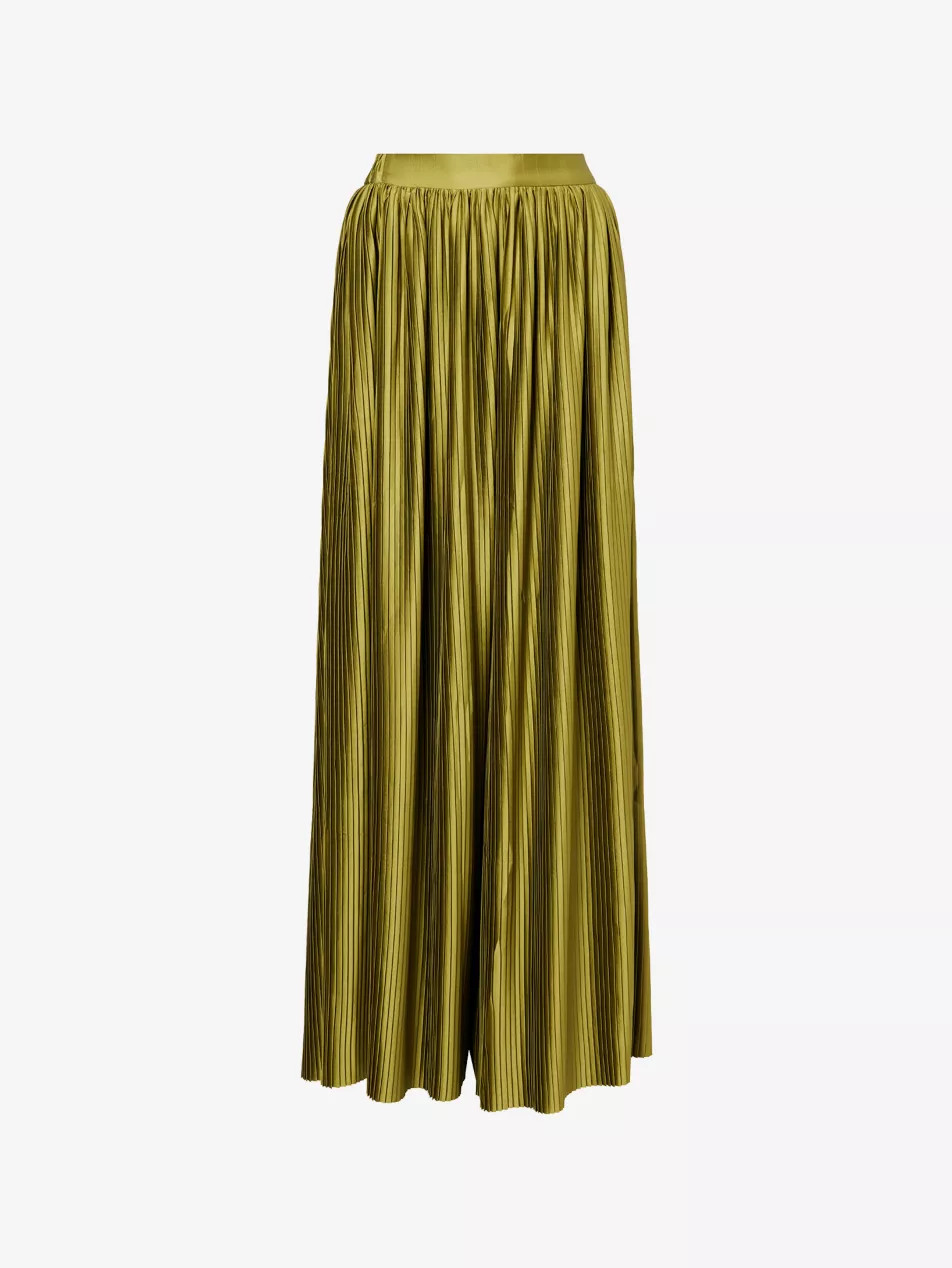 Pleated Wide-Leg Woven Trousers | Selfridges
