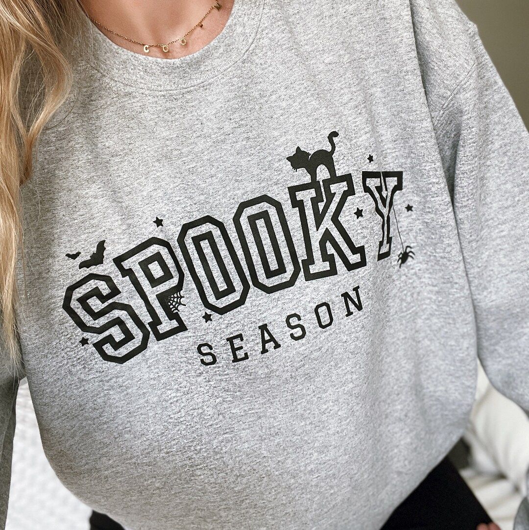 Spooky Season Sweatshirt, Halloween Shirt, Halloween Crewneck, Halloween Pullover | Etsy (US)