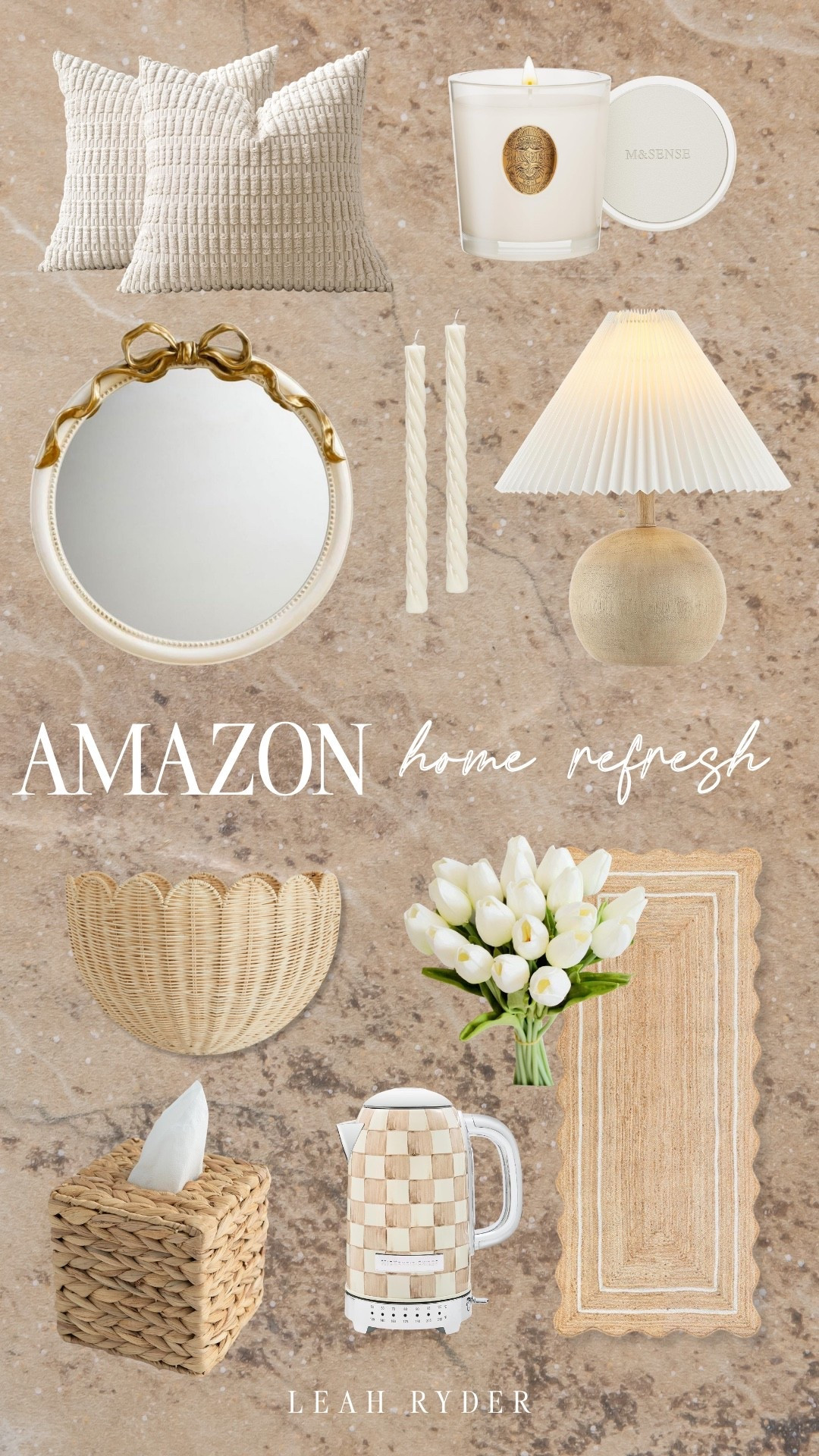 If you’re craving a soft, cozy reset at home… this is it 🤍 These pieces instantly warm up a space with all the woven textures and creamy tones. I’m especially obsessed with the pleated lamp and that bow mirror—such pretty statement touches without feeling over the top. Easy little swaps that make your home feel fresh for spring!

#LTKHome