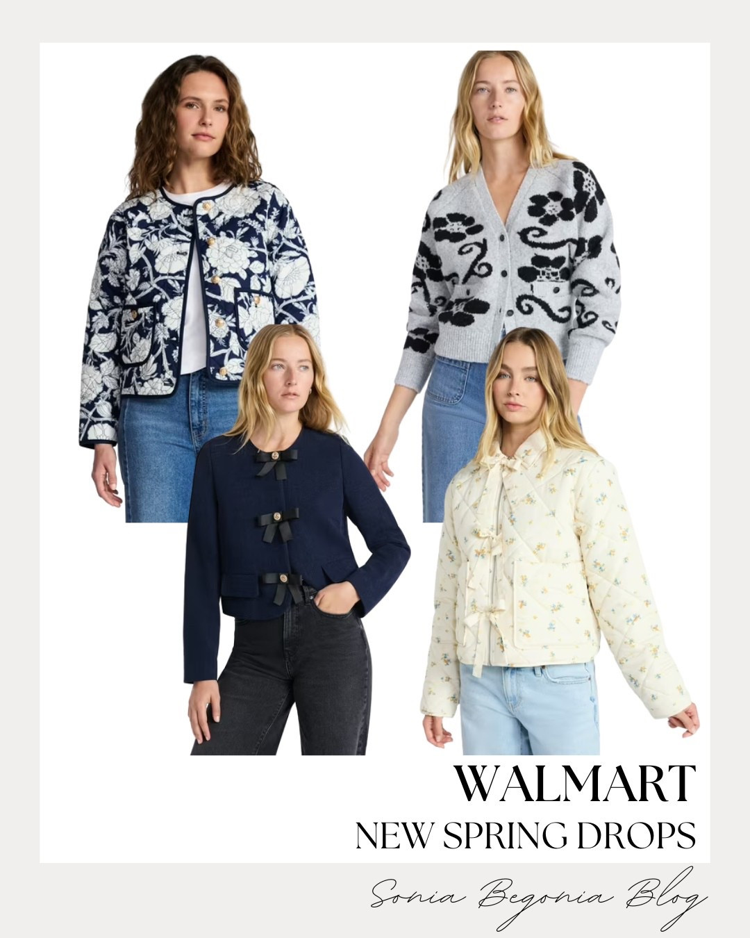 SPRING STYLE: Floral Prints, Bow Details, & Quilted Layers! 🌸

Refresh your seasonal wardrobe with these perfectly balanced new spring drops from Walmart under $30!

We are obsessed with the feminine statement pieces: from the navy and white floral print quilted jacket with gold button accents to the chic navy structured blazer featuring triple black bow closures. Balance the detailed patterns with a classic grey knit cardigan boasting a bold black floral motif or stay cozy in the cream floral quilted zip-up with delicate ribbon tie details. Finish the look with your favorite pair of classic denim for a touch of polished, everyday glam that is perfect for the transition into warmer weather!

#SpringStyle
#WalmartFashion
#WalmartFinds
#SpringOutfits
#QuiltedJacket
#BowTrend
#FloralPrint
#BudgetFashion
#AffordableStyle
#EverydayChic
#NewSpringDrops
#LTKStyle
#SpringInspo
#CasualOOTD
#StylingInspo


#LTKootd #LTKFindsUnder50 #LTKSeasonal