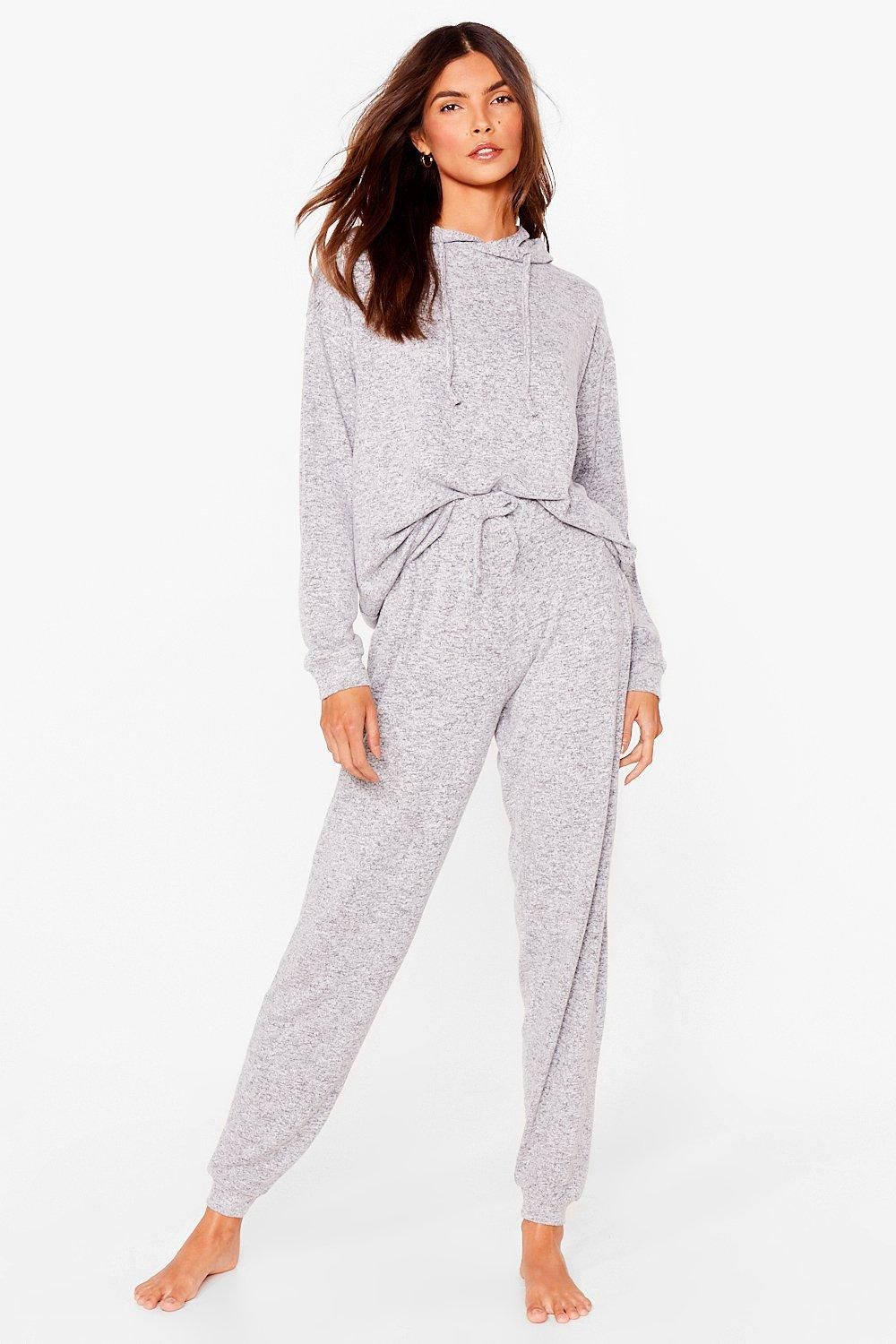 Womens Lounge Mode Soft Knit Hoodie and Jogger Set - Grey | NastyGal (US & CA)