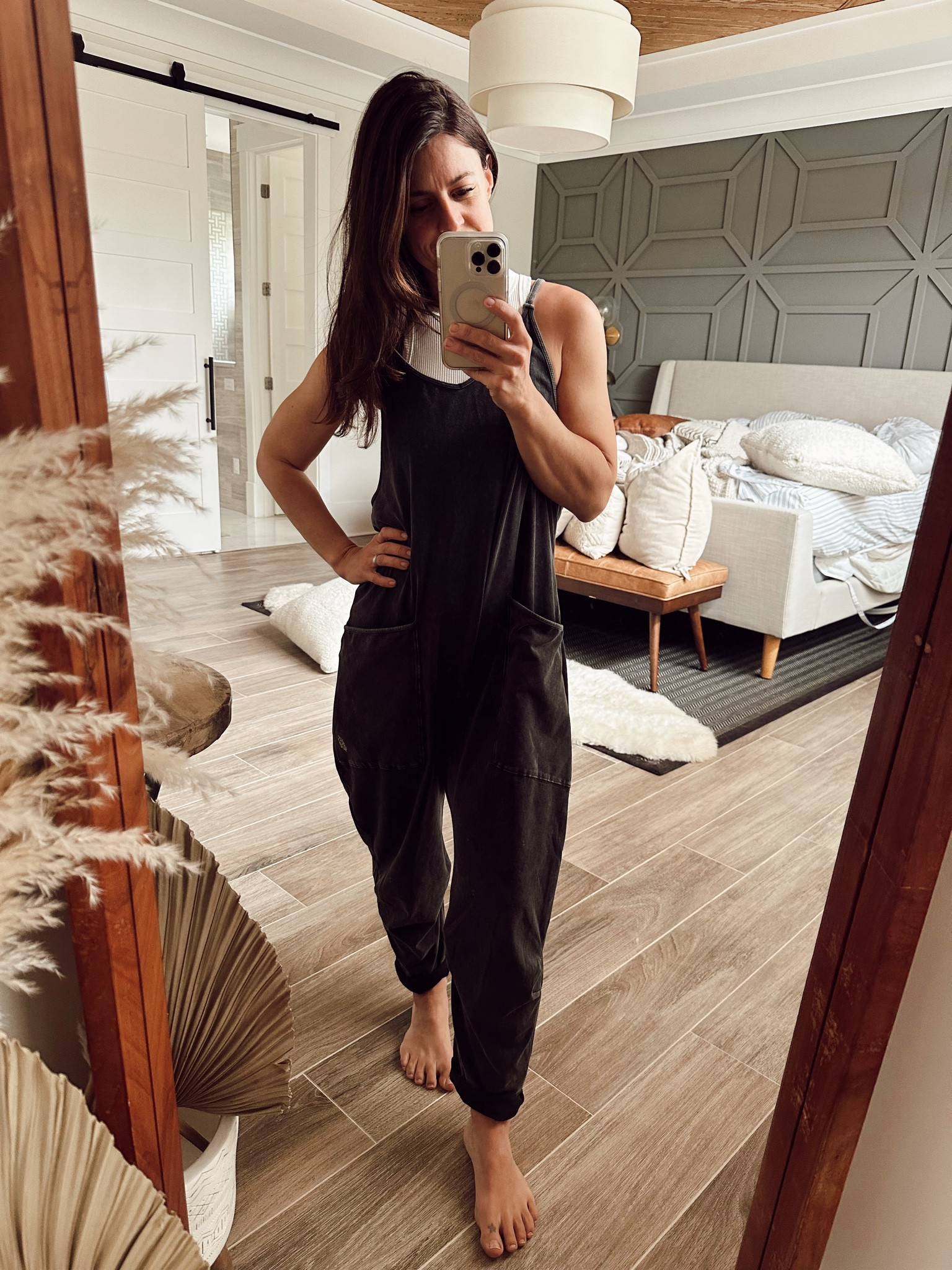 Finally splurged and got the FP hot  shot onesie. I sorta feel like a marshmallow and I also want it in every color 💯

I will wear this ALL summer long. Size down!! It’s super roomie. I’m 5’2 and wear a size 2 and got an XS! 