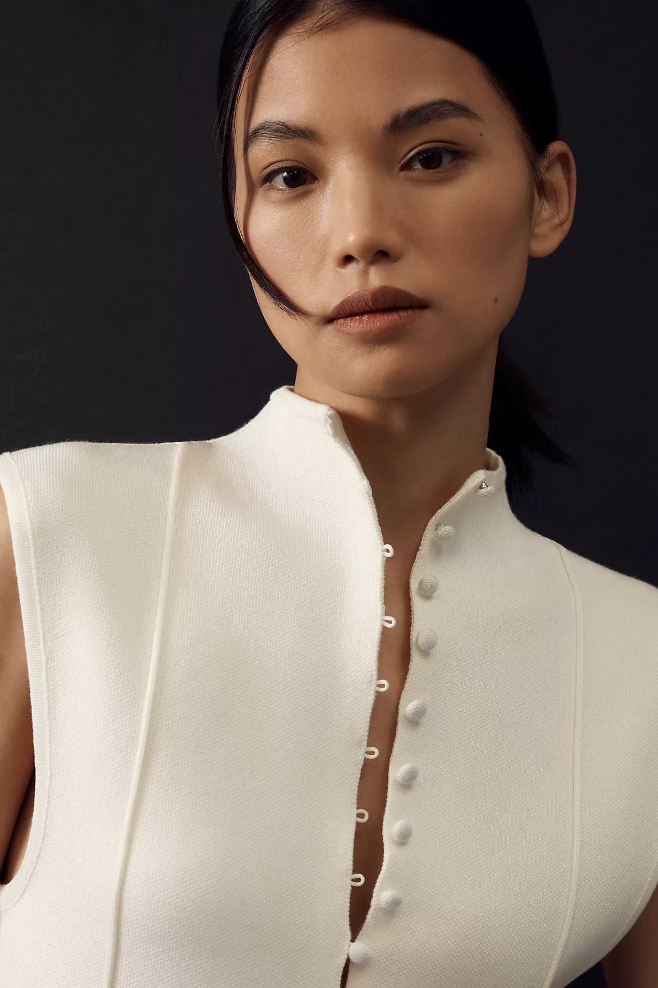 By Anthropologie Mock-Neck Sleeveless Cardigan Sweater | Anthropologie (US)