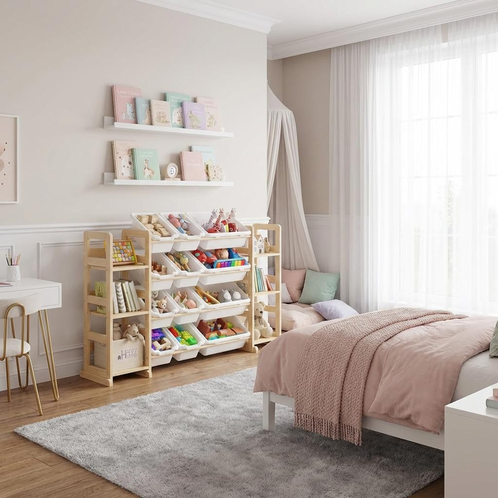 Proof that kids’ rooms can be **cute *and* functional** 🤍✨
This toy storage setup keeps everything visible, easy to grab, and actually encourages clean-up (yes, really). Neutral, cozy, and grows with them, my favorite kind of kid-friendly design.

Everything you need to recreate this look is linked 👇
#LTKKids #LTKHome #KidsRoomInspo #ToyStorage #NeutralKidsRoom #LTKFamily
 

 #LTKmomlife #LTKKids
