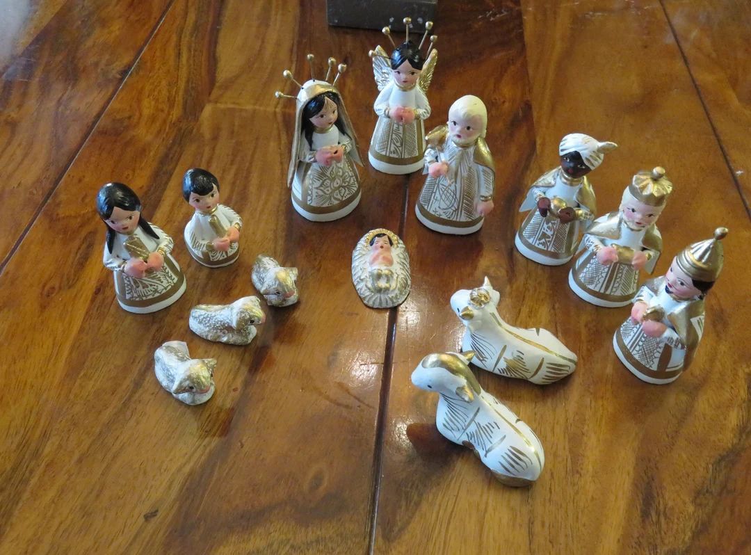 Adorable Beautiful Ceramic Nativity Set Made in Mexico - Etsy | Etsy (US)