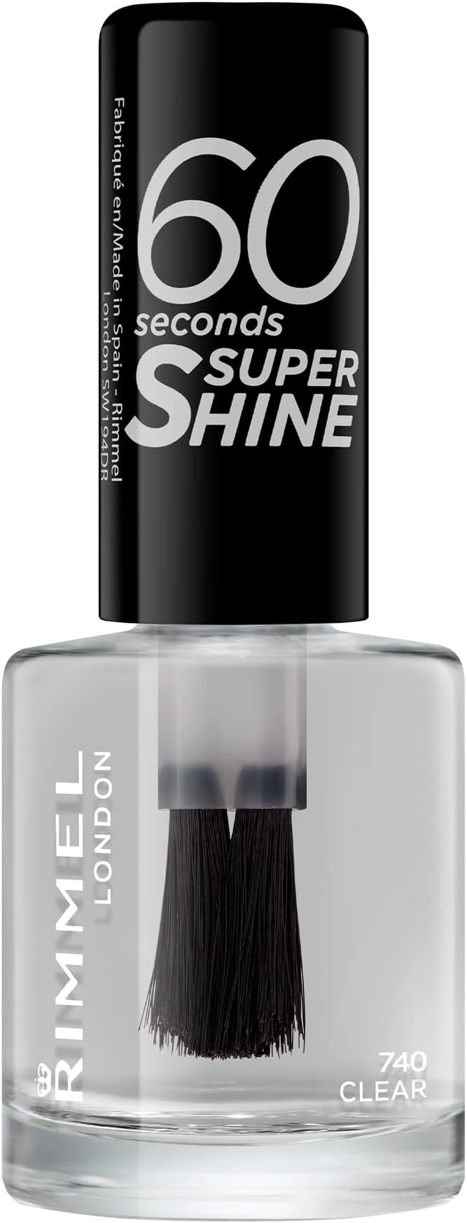 Rimmel 60 Seconds Super Shine Nail Polish, 740 Clear, Quick-Dry Nail Polish, Ultra-Shiny Finish, ... | Amazon (UK)