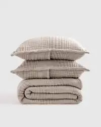 Organic Cotton Channel Stitch Coverlet Set | Quince