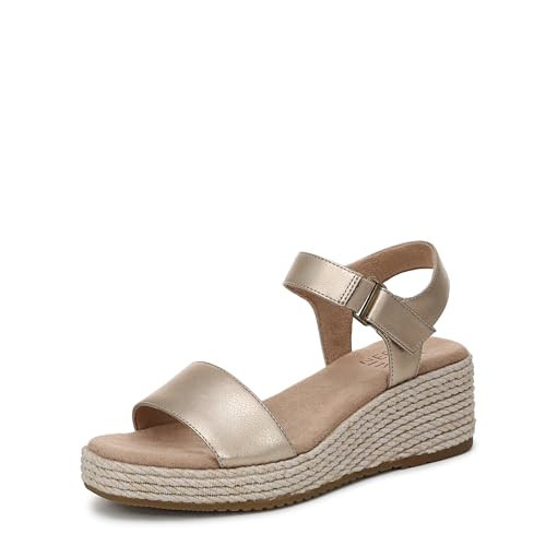 Naturalizer Women's Goldie Espadrille Wedge Sandal Platina Gold 9.5 W | Amazon (US)