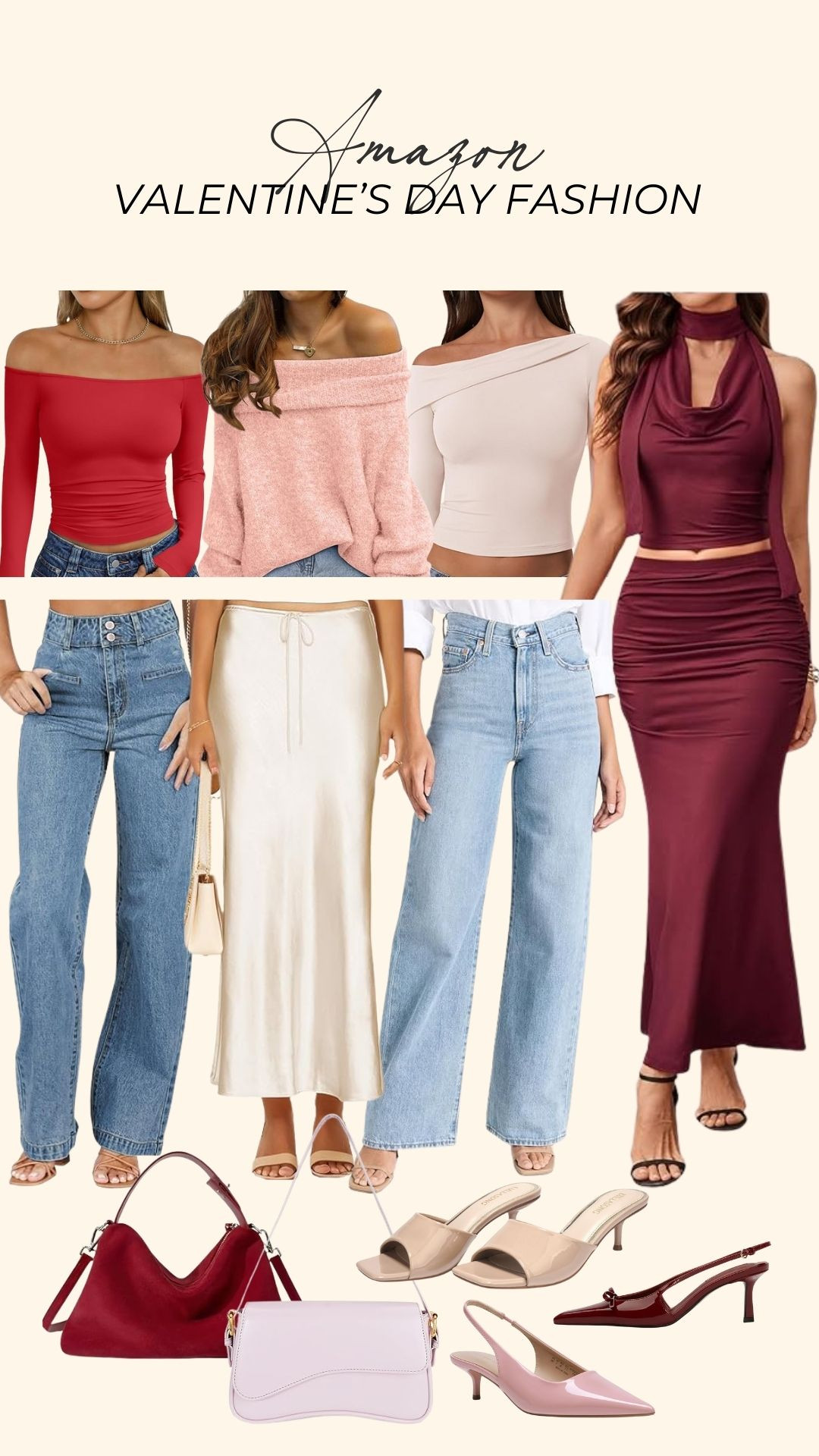 valentine's day fashion from amazon💞

holiday fashion, finds under 50, amazon fashion, date night outfit, galentines, heels, kitten heels, denim, maxi skirt, michele jaliene 

 #LTKSeasonal #LTKFindsUnder50 #LTKFindsUnder100