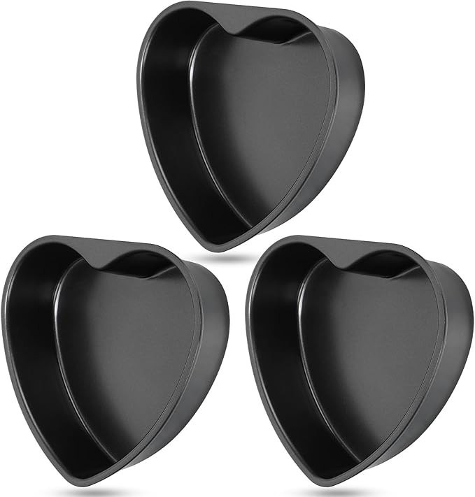 Mifoci 3 Pieces Heart Shaped Cake Pans Aluminum Cake Pans Heart Cake Mold Funny Cake Tins for Bak... | Amazon (US)