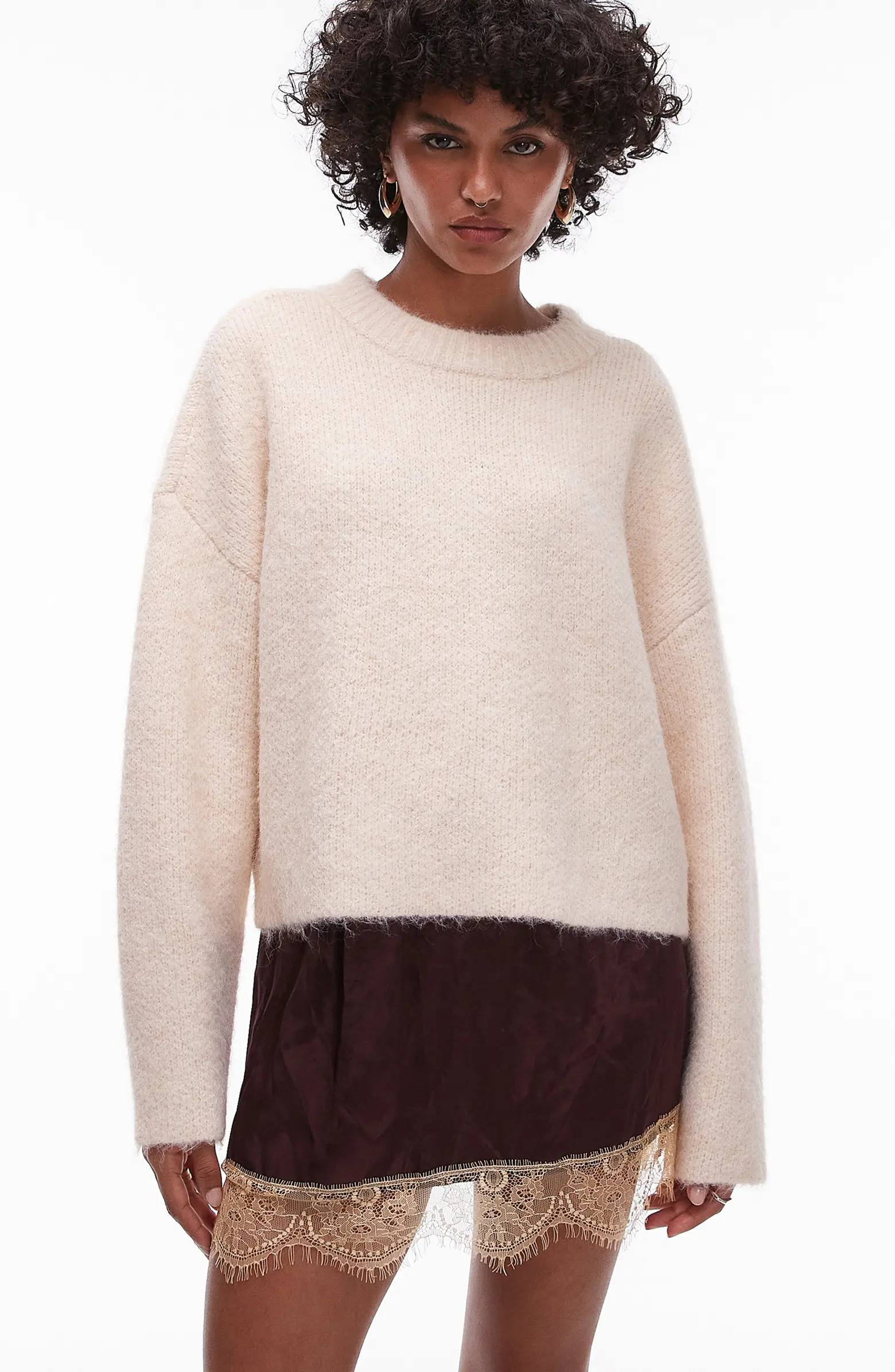 Fluffy Crewneck Sweater | Nordstrom