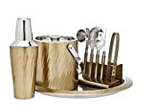 Godinger 9 Piece Barware Set, Aztec Gold | Amazon (US)