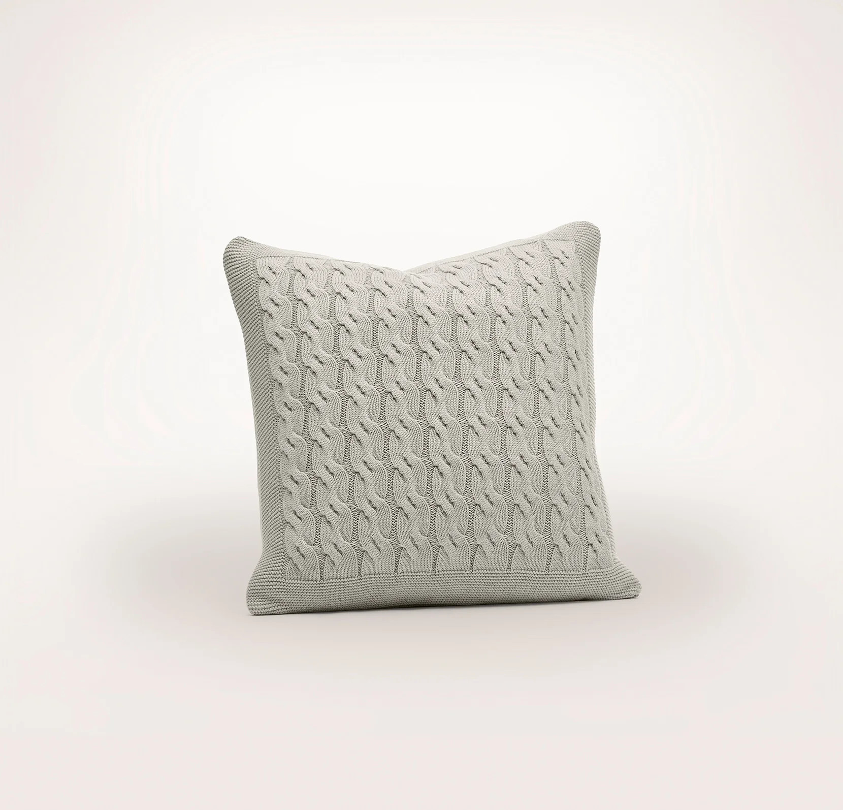 Modern Cable Knit Pillow Cover (20x20) | Boll & Branch