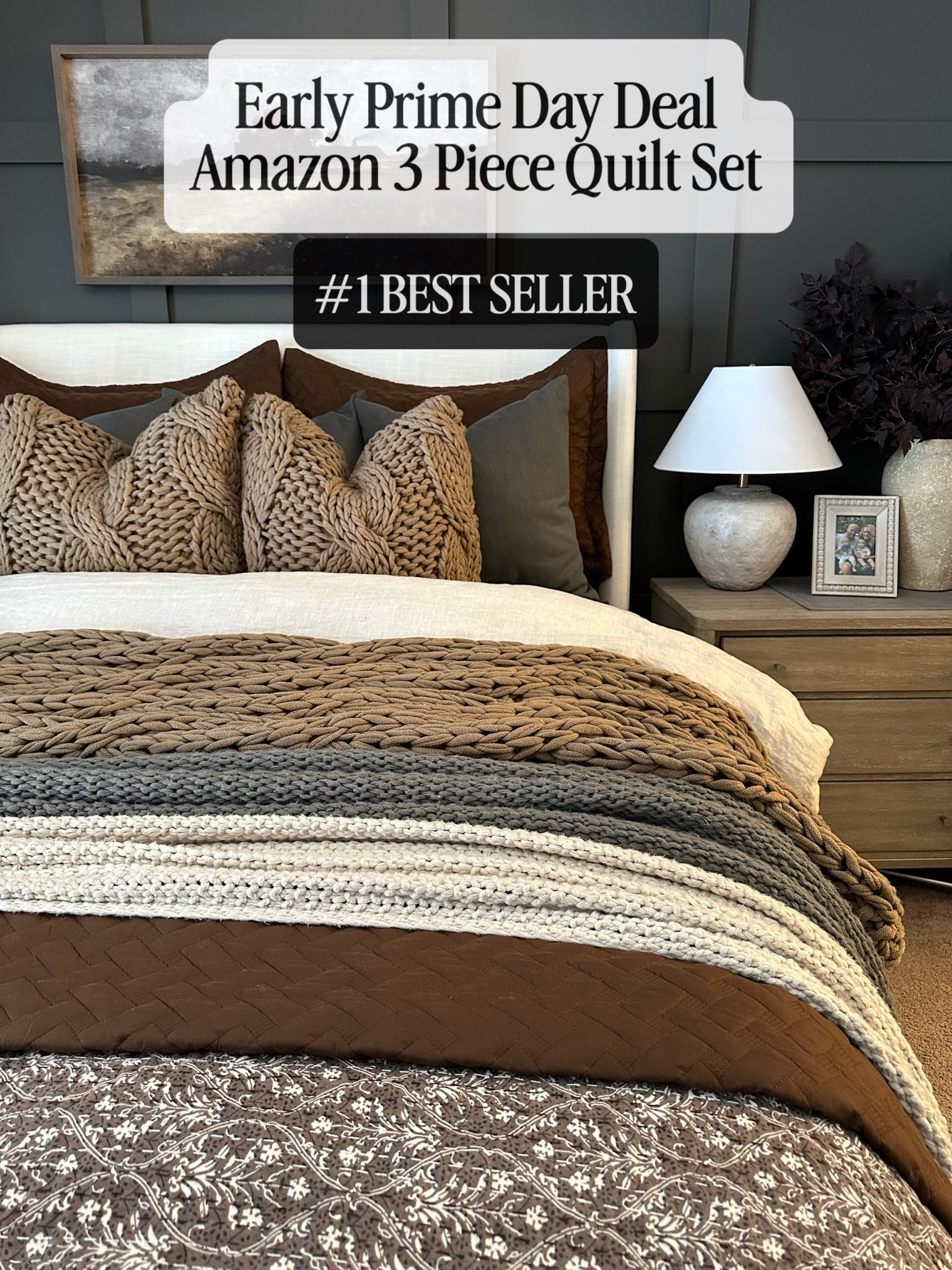 The Cozy Quilt Set You’ll Want To Layer All Fall 🤎

This Amazon three-piece quilt set brings such a warm, cozy feel to our bedroom! I love the rich brown color and quilted texture paired with chunky knits for that inviting, layered look. An easy refresh for cozy season—and it’s an early Prime Day deal! Tap to shop.

#AmazonHome #QuiltSet #CozyBedding #FallBedroom #LayeredBedding #BedroomDecor #LTKHome #LTKSaleAlert #LTKSeasonal

#LTKSeasonal #LTKSaleAlert #LTKHome