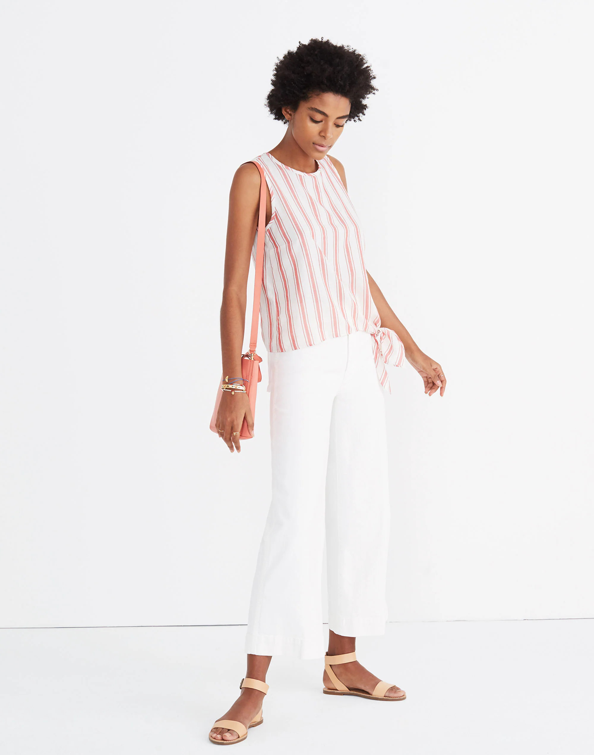 Side-Tie Tank in Marcia Stripe | Madewell