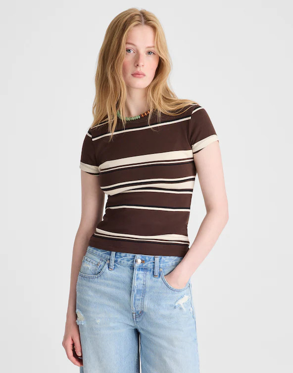 The '90s Crewneck Tee in Compact Cotton | Madewell