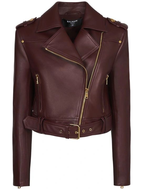 Leather biker jacket | Luisaviaroma