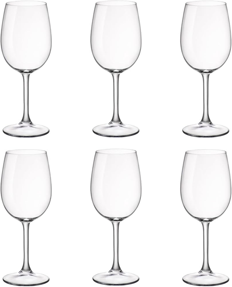 KX-WARE Classic Acrylic All-Purpose Wine Glasses, 19-ounce Plastic Stem Wine Glasses, set of 6 Cl... | Amazon (US)