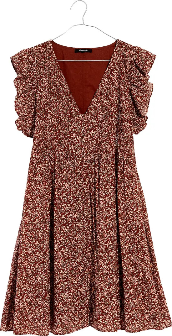 Florentine Floral Pintuck Minidress | Nordstrom