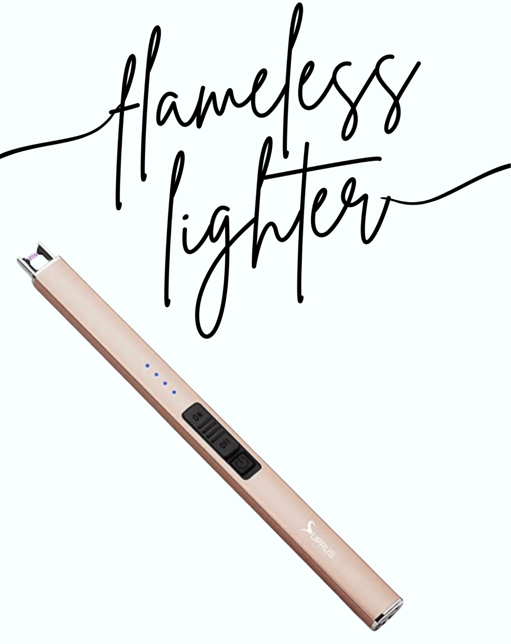 Such a cool little gadget. A flameless, rechargeable lighter. Huge fan over here.  Super easy to use. 