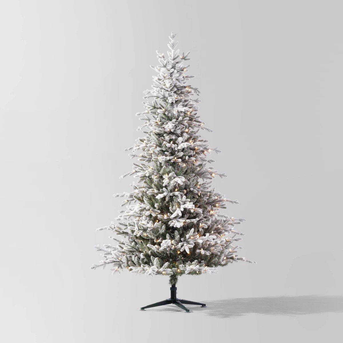 7' Pre-Lit Upswept Flocked Full Balsam Fir Artificial Christmas Tree Clear Lights - Wondershop™ | Target