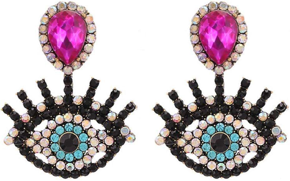 Crystal Oorbellen Stud Earrings For Women Big Eyes Dangle Earrings Creative Gift Fashion Jewelry | Amazon (US)