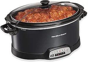 Hamilton Beach Programmable Slow Cooker with Three Temperature Settings, 7-Quart + Lid Latch Stra... | Amazon (US)