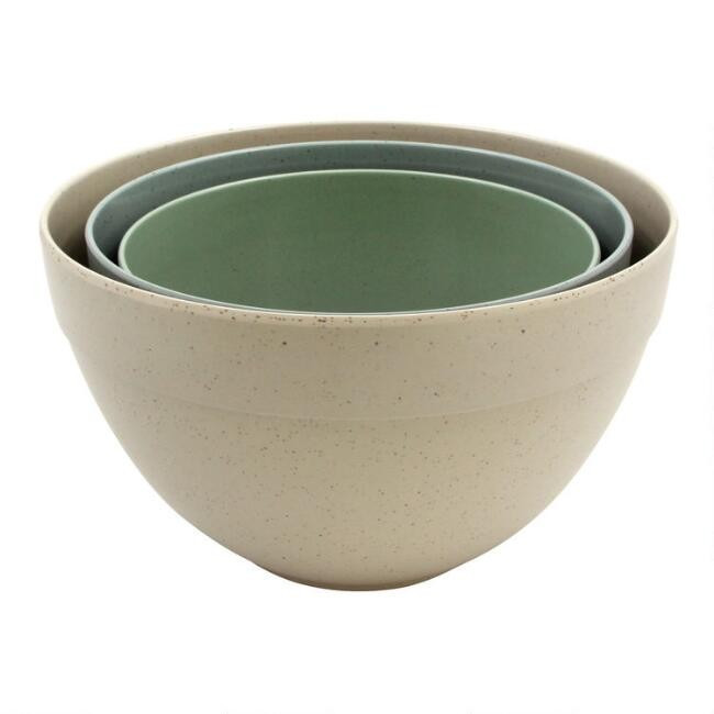 Bamboo Fiber and Recycled Coffee Ground Mixing Bowls 3 Pack | World Market